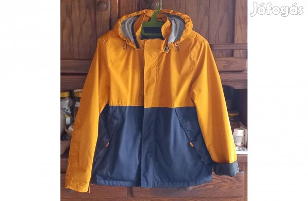 Sárga-sötétkék bélelt szél dzseki XL-es, 44-es - Újszerű