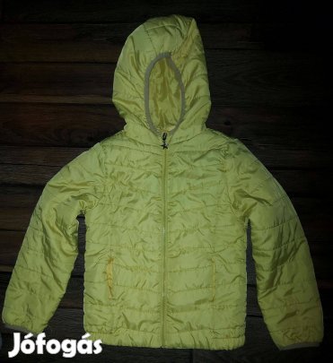 Sárga steppelt átmeneti kabát