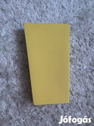 Sárga szögletes kerámia váza