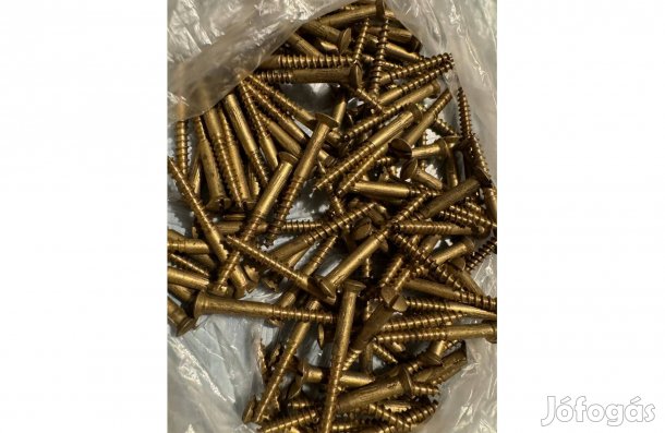 Sárgaréz félgömbfejű facsavar DIN 96, 4.0/40