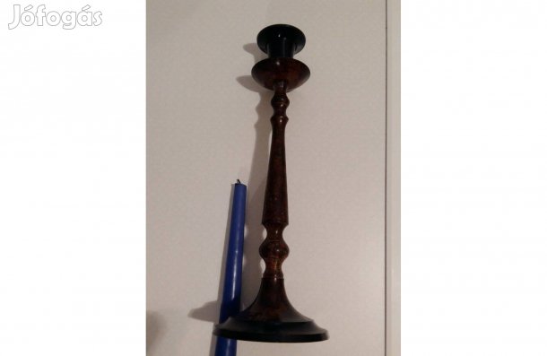 Sárgaréz gyertyatartó festett