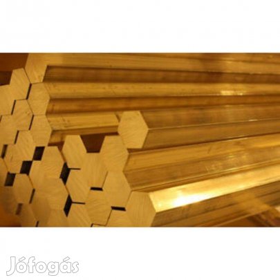 Sárgaréz hatszög rúd, Cuzn39Pb3 fk/7mm, eladó. új. Legkisebb rendelhet