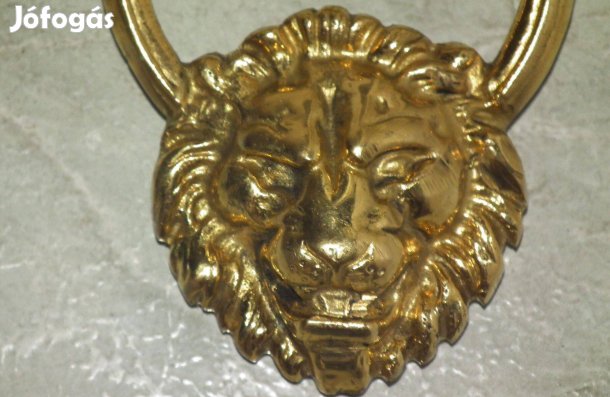 Sárgaréz kopogtató oroszlános réz oroszlán fejes tömör réz kopogtató