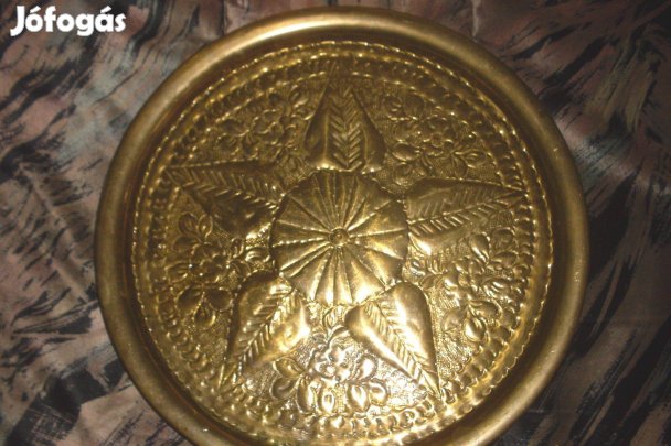 Sárgaréz tányér régi,40 cm átmérőjű,olcsón!/3