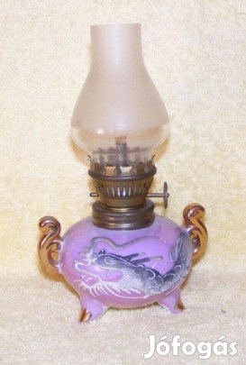 Sárkányos porcelán petróleumlámpa