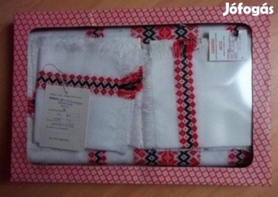 Sárközi népi iparművészeti terítő 1 nagy 6 kicsi Új!