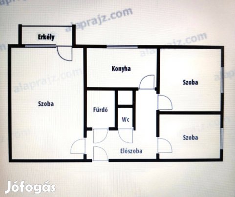 Sarló utcában, 1+2-es erkélyes felújítandó lakás eladó!