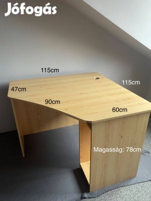 Sarok íróasztal + 2 polcos elem