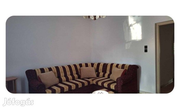 Sarok kanapé, fotellel, puffal