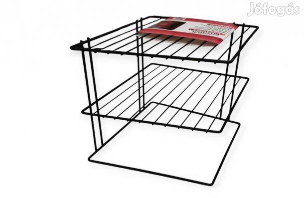 Sarok polc fekete 3 szintes tároló 23x23x21 cm