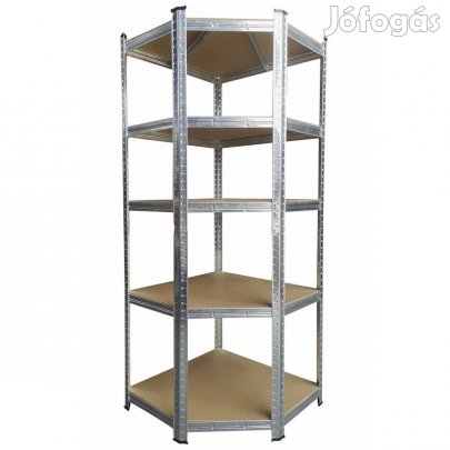 Sarok salgó polc, 5 szintes 180x70x40-40cm, horganyzott