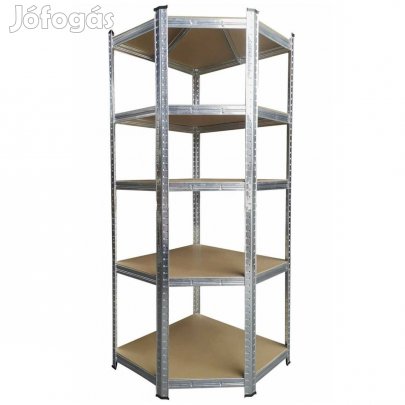 Sarok salgó polc, 5 szintes 180x70x40-40cm, horganyzott