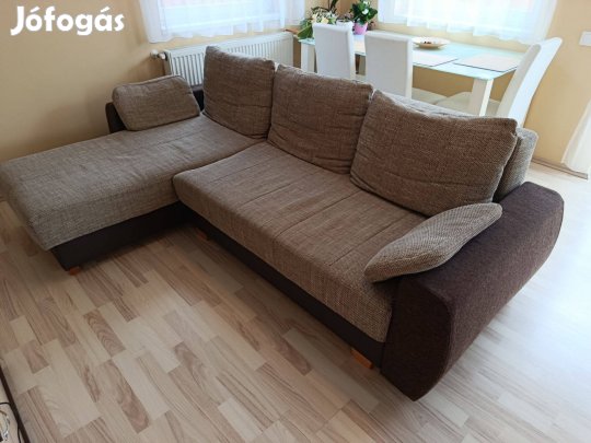 Sarok ülőgarnitúra (ágyazható, ágyneműtartós)
