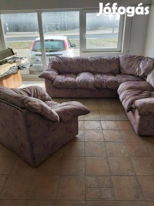 Sarok ülőgarnítúra (kinyitható) fotellal Eladó!
