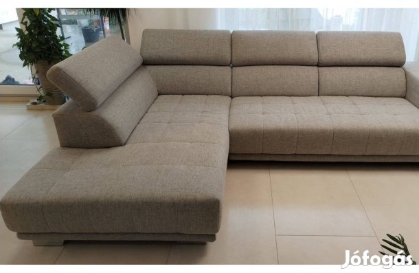 Sarokkanapé L Kanapé Állítható Fejtámlás Premium Sarokülőgarnitúra