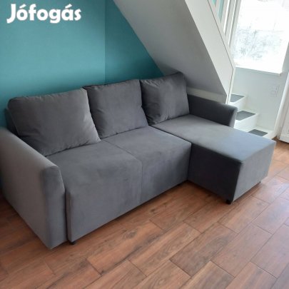 Sarokkanapé, ággyá alakítható, ágyneműtárolós, IKEA/Brissund