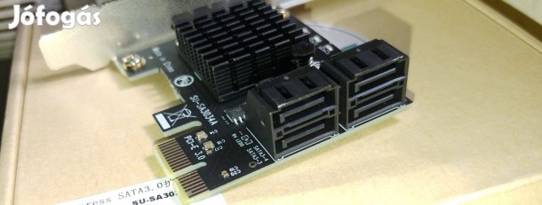 Sata III Pci-e kiegészítő kártya 4 port , pci e1x slot