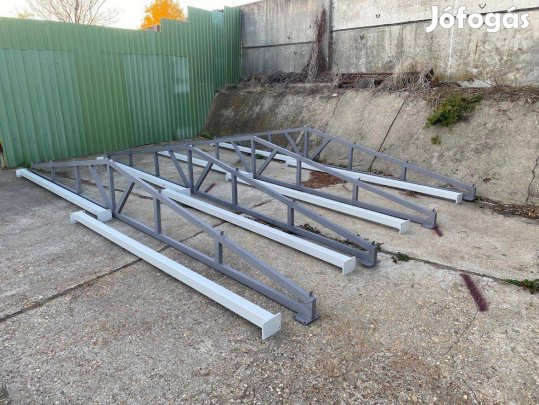 Sátortetős garázs garázsváz csarnok csarnokváz acélváz 6x12 méter