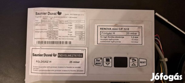 Saunier Duval Renova mini F 12 E vezérlőpanel