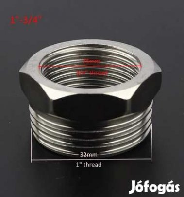Saválló Acél Menetátalakító 1"-bol 3/4"-ra (3607)