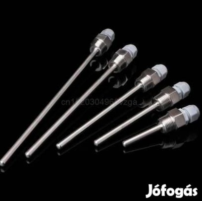 Saválló hőmérő hüvely tömbszelencével 20cm  (2145)