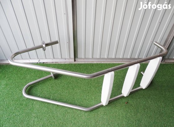 Saválló rozsdamentesmedence létra műanyag 3 lépcsős nagyívű kilépő