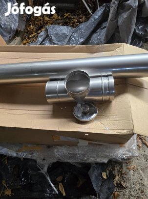 Saválló szerelt kémény 120 - as 1m 5db új t idom 1db eladó 