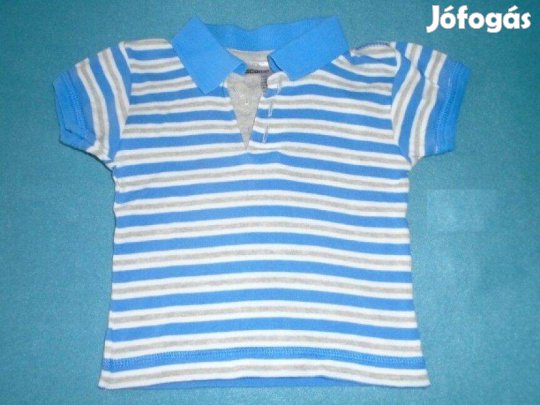 Scamp galléros csíkos és kék póló 6-9 hó (méret 74)