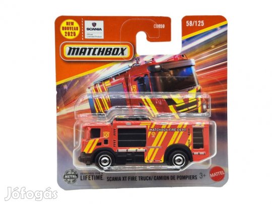 Scania XT Fire Truck - tűzoltóautó - tűzoltó - 58/125 - bliszteres -