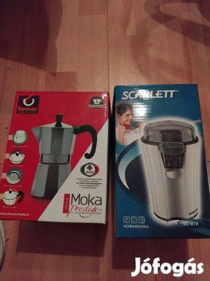 Scarlett kávédaráló és Forever Miss Prestige kávéfőző együtt eladó