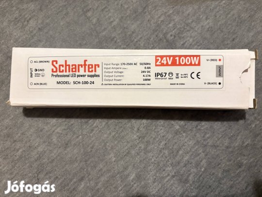 Scharfer led tápegység 100w 24v