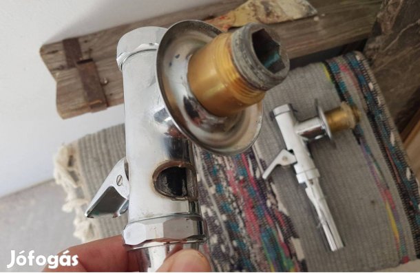 Schell WC öblítő szelep, sárgaréz szelepfelsőrésszel, króm, 3/4"