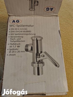 Schellomat  típusú, krómozott WC-öblítő szelep