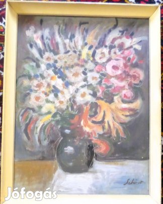 Schéner Mihály: Színes virágok Eredeti