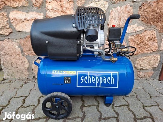 Scheppach 2 hengeres, 50 literes kompresszor 