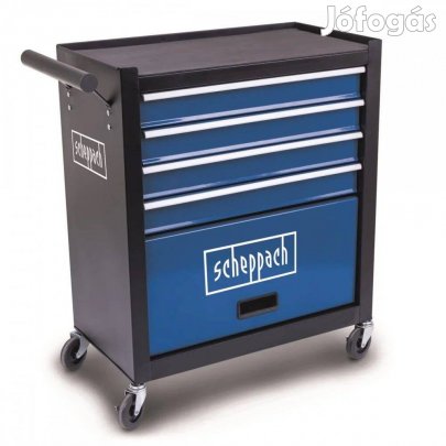 Scheppach 4+1 fiókos gurulós fém szerszámoskocsi, műhelykocsi