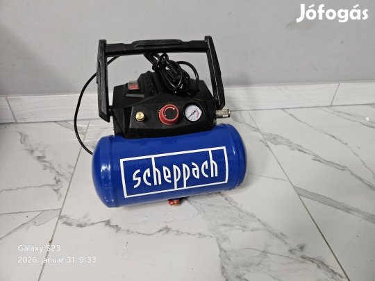 Scheppach 6 literes kompresszor újszerű állapotban 