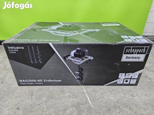 Scheppach BAG2000-BE földfúró lyukfúró gödörfúró benzin motoros új