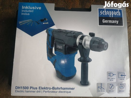 Scheppach DH 1500 PLUS Fúró-vésőkalapács 6 kg egyszer használt álapotb