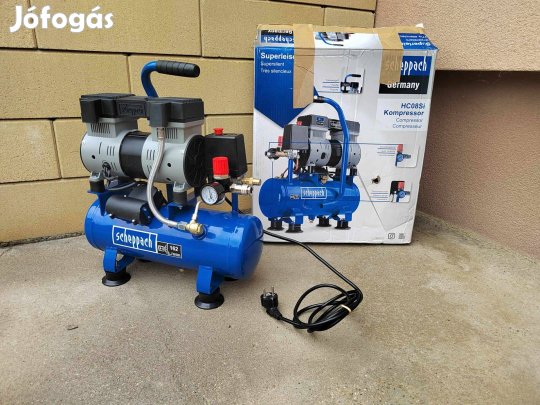 Scheppach HC 08Si olajmentes kéthengeres ultracsendes kompresszor 8bár