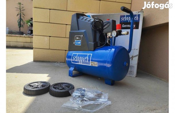 Scheppach HC 30 Ox olajmentes kompresszor 24L Ingyen szállítás
