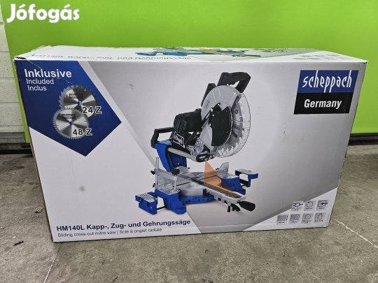 Scheppach HM140L nagy gérvágó fűrész tolósínes 305mm lappal