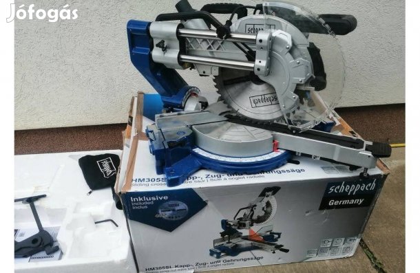 Scheppach HM 305 SL gérvágó fűrészgép húzófunkcióval, lézerrel, 2kW,