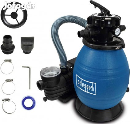 Scheppach PSFA26 - Medenceszűrő rendszer 5 az 1-ben - 400W - 13800