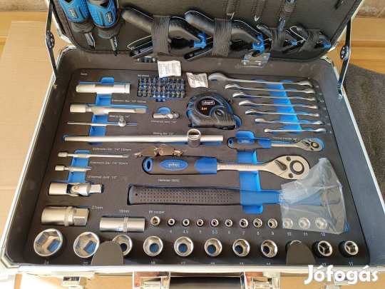 Scheppach TB 200 szerszámos koffer szerszám szerszámokkal 141 db-os