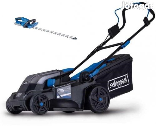 Scheppach akkus fűnyíró BC-MP380-X Ajándék Sövényvágóval!20V kefe