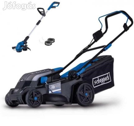 Scheppach akkus fűnyíró BC-MP380-X Ajándék Szegélynyíróval!20V kefe