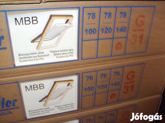 Schindler tetőtéri ablak 8 db 78x140 tetőablak Új műanyag 3 rtg üvegge