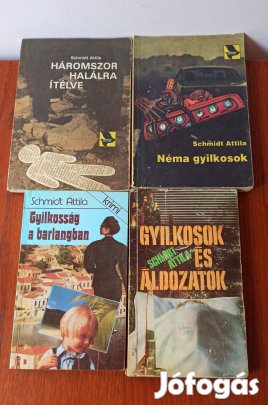 Schmidt Attila krimi könyvcsomag / 4 db könyv
