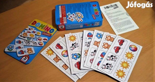 Schmidt társasjáték fémdobozban, Domino Junior
